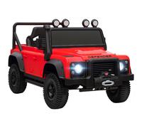 DecHome Macchina Elettrica Bambini 3-5 Anni Land Rover 12V con Telecomando Rosso