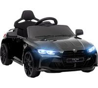 DecHome Macchina Elettrica per Bambini a Licenza BMW M4 con Telecomando, Clacson e Fari 108x69.5x51 cm colore Nero - BKA602F