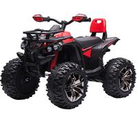 DecHome Macchina Elettrica per Bambini Quad Elettrico 12V con Fari e Pedale 3+ Anni colore Rosso - 170V90RD