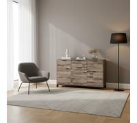 DecHome Madia Industriale Cassetto 3 Armadietti Legno Acciaio 120x70h cm Marrone
