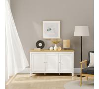 DecHome Madia Moderna 3 Ante 2 Ripiani 120x40x70 cm Bianco