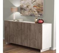 CREDENZA CARLILE BIANCO E ROVERE CHIARO