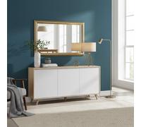 Kit Credenza 3 Ante 154 x 40 x 75H Rovere Bianco