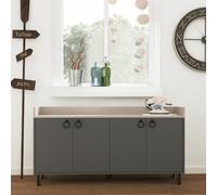 DecHome Madia Moderna 4 Ante 140x36x80 cm Antracite