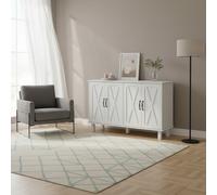 DecHome Madia Moderna 4 Ante e 2 Armadietti 120x37x75h cm Bianco