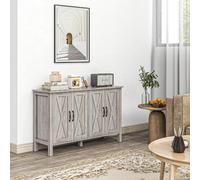 DecHome Madia Rustica 4 Ante Legno 120x37x75 cm Grigio