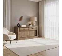 DecHome Madia Shabby Chic 2 Ante e 2 Cassetti Legno 149.9x49.8x95.5 cm Noce