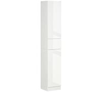 DecHome - Mobile Bagno da Terra, Colonna, 30L x 28P x 170Acm, in Legno, Bianco