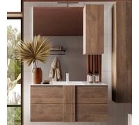 DecHome Mobile Bagno Sospeso con Lavabo 101 cm Rovere Mercure - Salemi