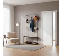 DecHome Mobile Ingresso Appendiabiti con Panca e Scarpiera 50,5x30x170 cm