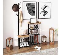 DecHome Mobile Ingresso Appendiabiti Scarpiera Portaoggetti 92.5x28.2x182 cm