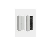 504940 Q.TA' 1 MOBILE ALTO 2A MULTIUSO 78X35XH170CM CEMENTO/BIANCO FRASSINO