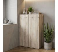 DecHome Mobile Multiuso 2 Ante in Legno Truciolare cm 71x36x83 h Colore Rovere - MK801435