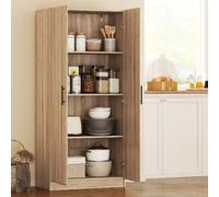 DecHome Mobile Multiuso 2 Ripiani Regolabili e Ante 75x40x165 cm Legno