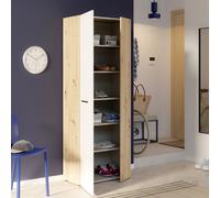 DecHome Mobile Multiuso 3 Ante 68.7x36.5x181.1 cm Rovere/Bianco TeodOro