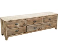 DecHome Mobile Porta Tv King Georgein Pino riciclato cm 180x45x55 h Colore Marrone - MO806792