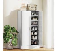 DecHome Mobile Scarpiera 2 Ante Battenti 55x35x108 cm Bianco