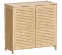 DecHome Mobile Scarpiera 2 Ante Battenti e 4 Ripiani 80x35x80 cm Naturale