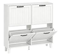 DecHome Mobile Scarpiera 4 Ante a Ribalta 99.5x24x93.3 cm Bianco