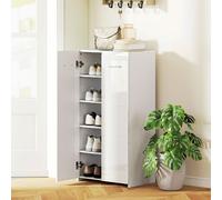DecHome Mobile Scarpiera Moderna 2 Ante Battenti Dimensioni 55x36x108 cm Bianco