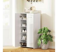 DecHome - Mobile Scarpiera Moderna 2 Ante Battenti Dimensioni 55x36x108 cm Bianco