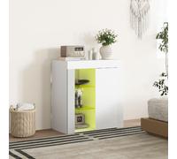 DecHome Mobile Soggiorno Moderno Luci LED 75x40.1x83 cm Bianco