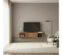 DecHome Mobile TV Sospeso Moderno 120x24x22,4 Noce