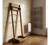 Mobiletto Bagno 2 Ripiani e Portasciugamani 62x45x175 in Legno Biddy DecHome
