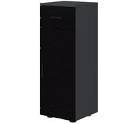 DECHOME - Mobiletto Bagno in Truciolato con Cassetto e Armadietto a 2 Livelli Regolabili 30x30x82 cm colore Nero e Grigio