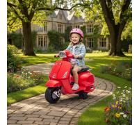 DecHome Moto Elettrica per Bambini 2-6 anni Vespa con Batteria 71x37x52 cm Rosso