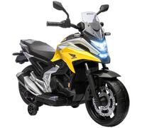 DecHome Moto Elettrica per Bambini 3-6 Anni Honda 12V Rotelle 3 km/h Giallo