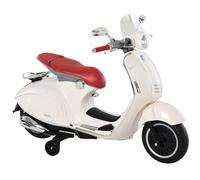 DecHome Moto Elettrica per Bambini 3+ Anni con Licenza Ufficiale Vespa 2 Rotelle Luci e Suoni colore Bianco - 362DHWT