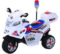 DecHome Moto Elettrica per Bambini a 3 Ruote con Musica e Luci 3+ Bianco