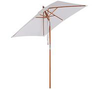 DecHome - Ombrellone da Giardino 2x1.5 mt in Legno colore Beige