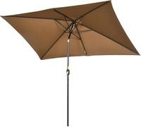 DecHome - Ombrellone da Giardino Antivento 1.98x2.94 mt in Metallo/Poliestere Colore caffè