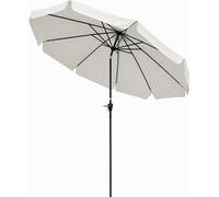 DecHome - Ombrellone da Giardino Antivento 2.66 mt in Metallo/Poliestere Colore Crema