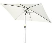 DecHome - Ombrellone da Giardino Antivento 2.95x1.95 mt in Metallo/Poliestere colore Crema