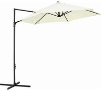 DecHome - Ombrellone da Giardino Decentrato 2.56 mt in Acciaio/Poliestere Colore Beige