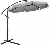 DecHome - Ombrellone da Giardino Decentrato 2.65 mt in Metallo/Poliestere Colore Grigio