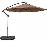 DecHome - Ombrellone da Giardino Decentrato 2.92 mt in Metallo/Poliestere Colore caffè