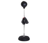 DecHome Palla da Boxe Altezza Regolabile con Guanti e Base Zavorra Nero BKA635F
