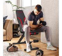 DecHome Panca Palestra Pieghevole Addominali Multifunzione 82x35x42-107 cm Nero