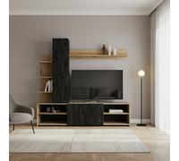 DecHome Parete Attrezzata 180x40x170 Rovere Ardesia