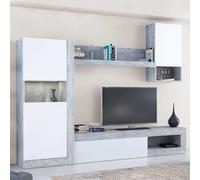 DecHome Parete Attrezzata Moderna Mobile TV + a Parete 255x40x200 Grigio Sereno
