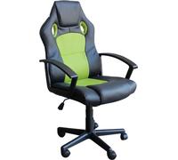 DecHome Poltrona Da Gaming Uncharted in Poliuretano Cm 61x65x104-113.5 h Verde