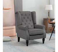 DecHome Poltrona da Salotto Stile Francese 74x86x102 cm Grigio