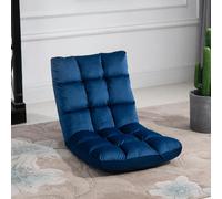 DecHome Poltrona da Terra Moderna in Velluto Dimensioni 55x71x53.5 cm Blu