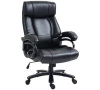 DecHome - Poltrona da Ufficio Massaggiante e Riscaldata con 2 Punti Massaggio e 8 Programmi 76x68x124 cm Nero