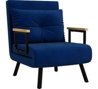 DecHome Poltrona Letto 3 in 1 con Schienale Reclinabile 63x73x81cm Blu