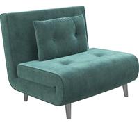 Poltrona Letto Singolo Schienale Reclinabile Verde Scuro DecHome
